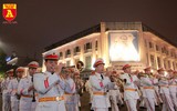 Đoàn nghi lễ Công an nhân dân biểu diễn chào mừng Kỷ niệm 75 năm ngày thành lập Quân đội nhân dân Việt Nam